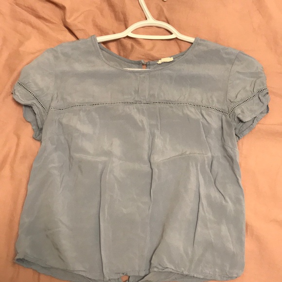 Blue shirt sleeve top - Picture 1 of 4